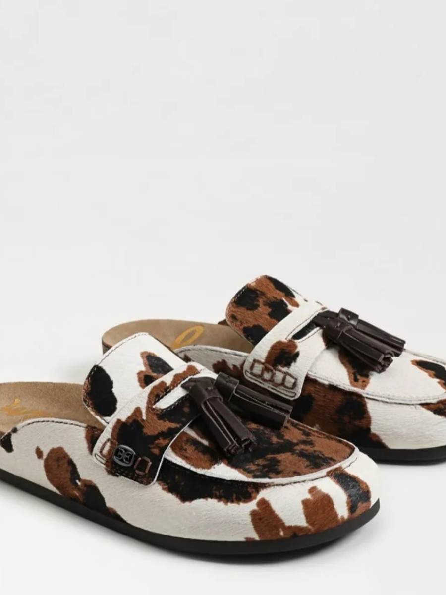 SAM EDELMAN Astrid Mule Cow Print Calf Hair