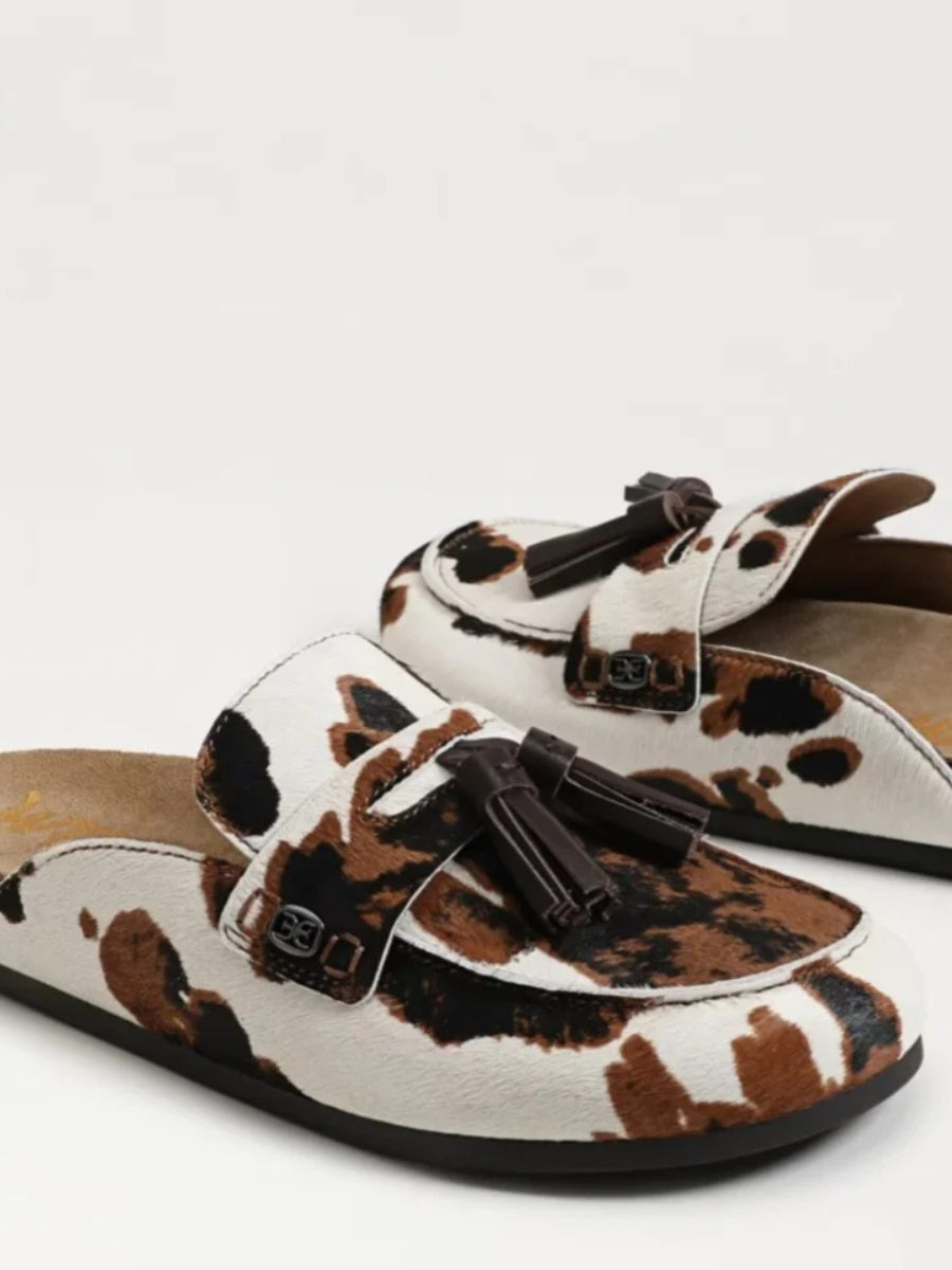 SAM EDELMAN Astrid Mule Cow Print Calf Hair