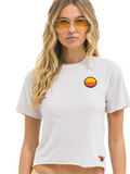 AVIATOR NATION SUNSET PATCH BOYFRIEND TEE - DOVE