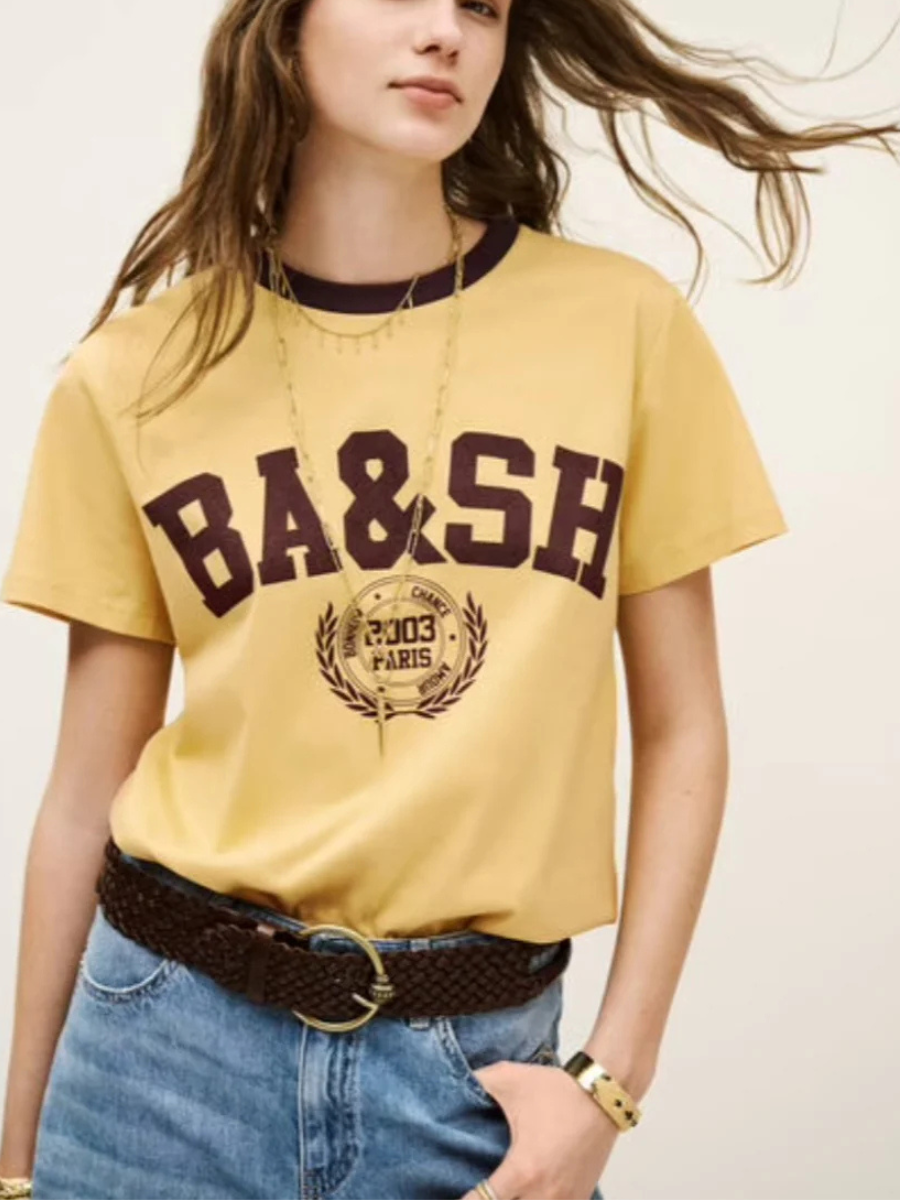 BA&SH Ioni Tee in Yellow