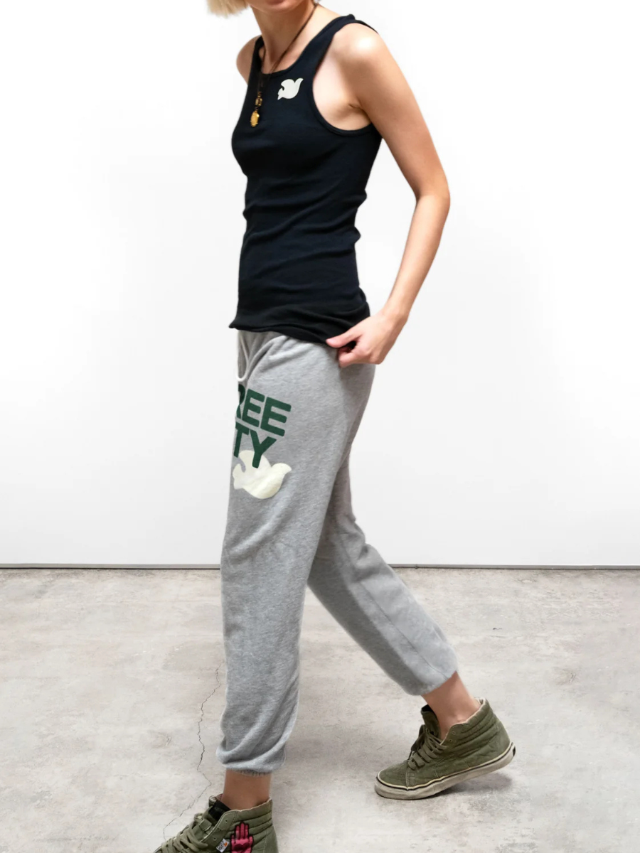 FREECITY HEATHER sweatpant - heather army