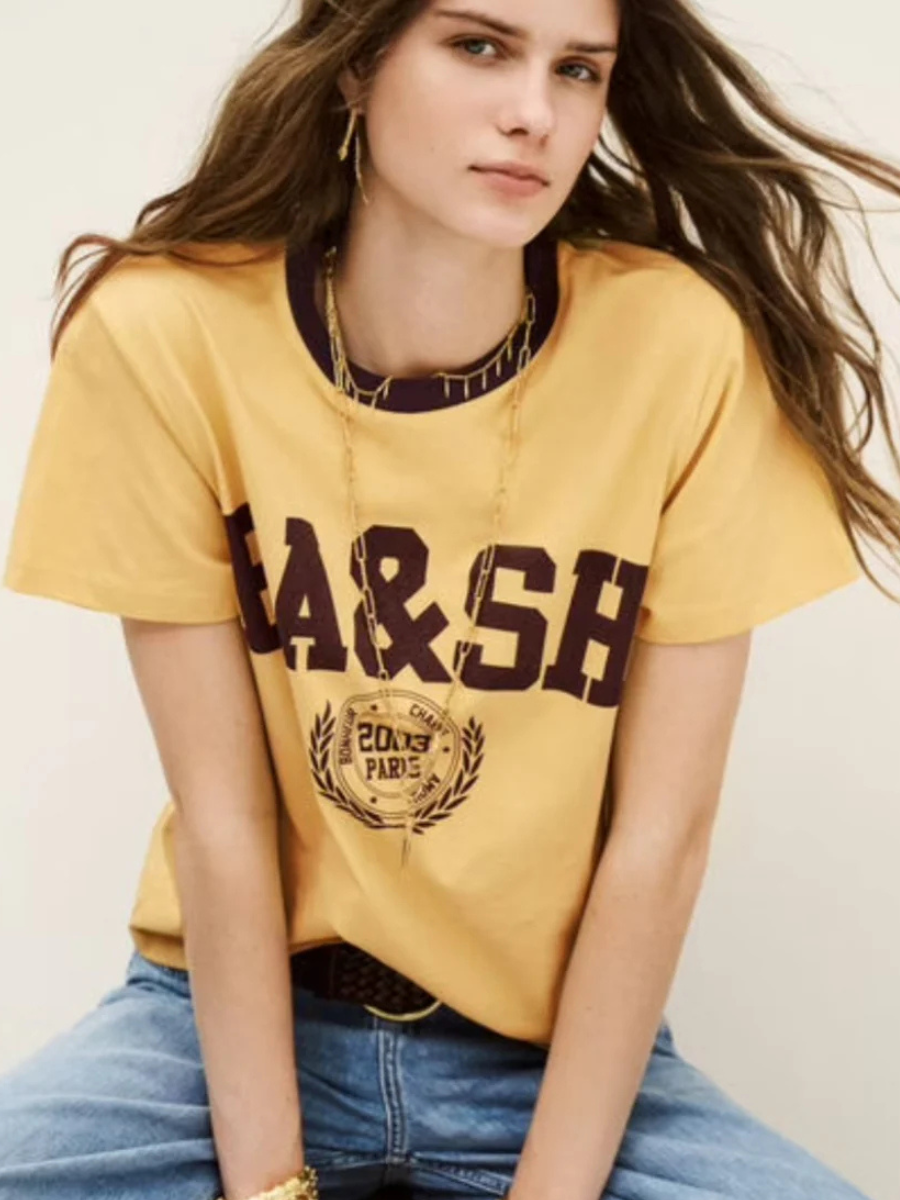 BA&SH Ioni Tee in Yellow