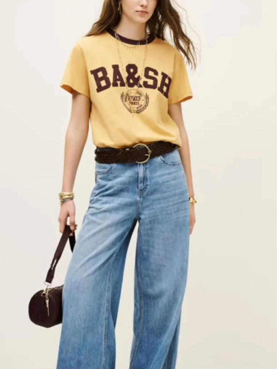 BA&SH Ioni Tee in Yellow