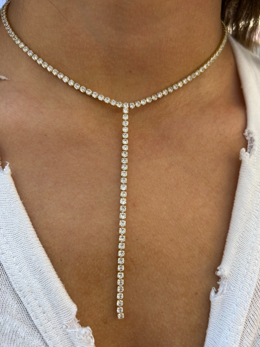 שרשרת טניס עניבה זירקונים