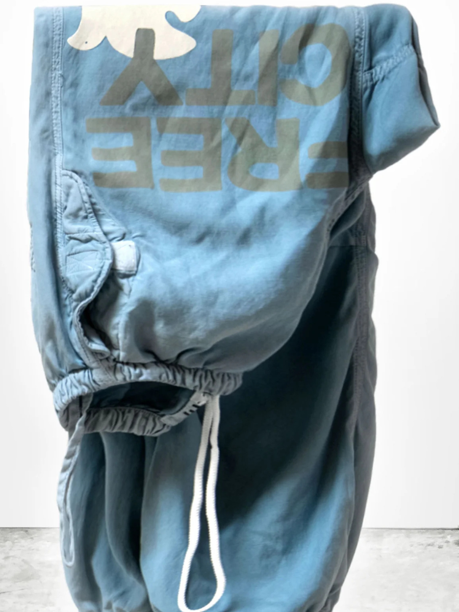 FREECITY FLAP/SNAP FREECITYLARGE MATTE/SATIN AIRJUMP PANT - blue dirt