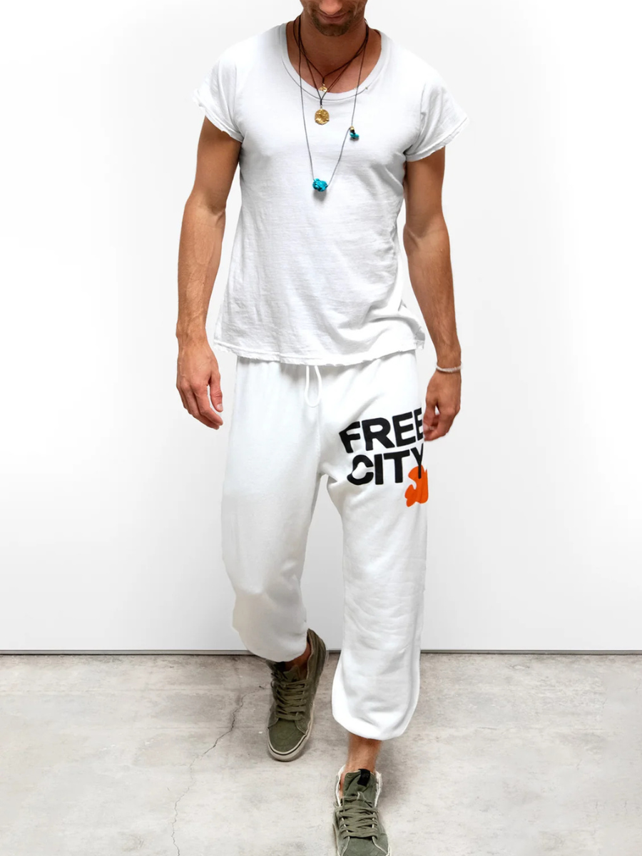 FREECITY sweatpant - chalk orange