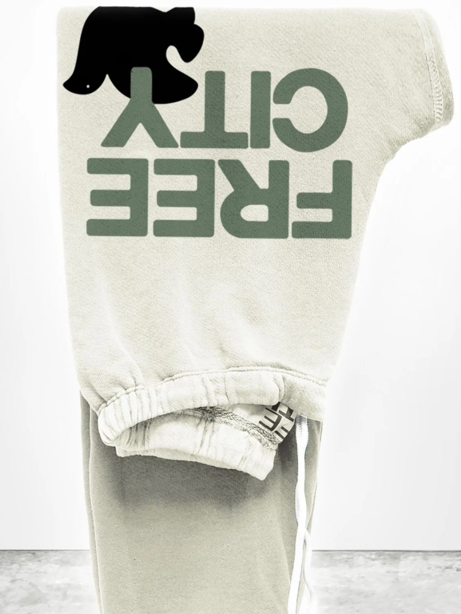 FREECITY sweatpant - creamy/army