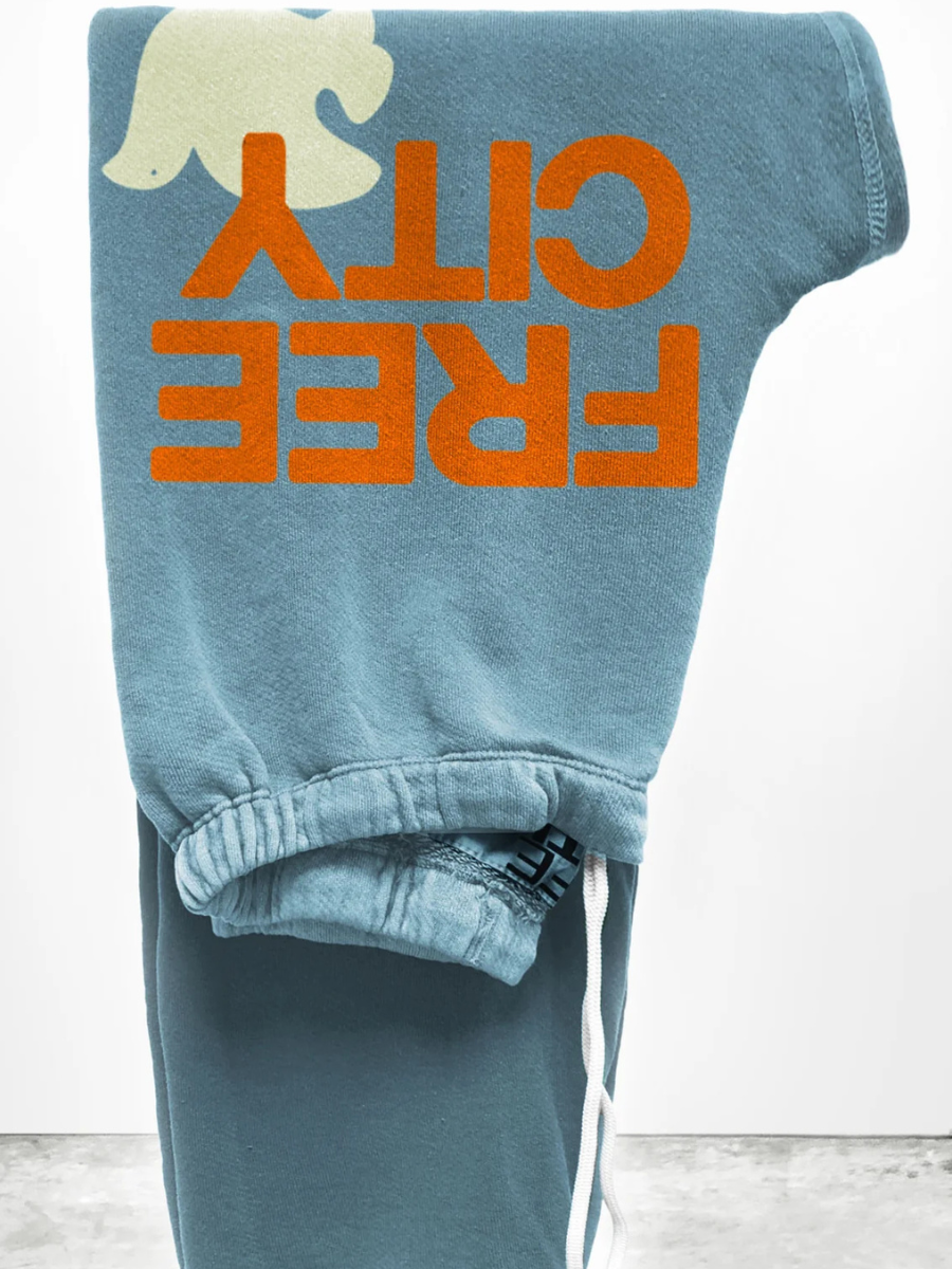 FREECITY sweatpant - blue shroom