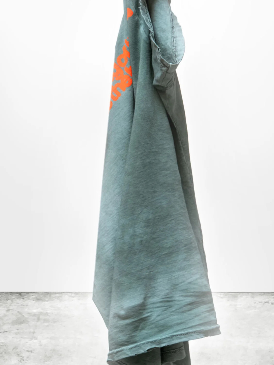 חולצת טי קצרה עם שרוולים קצרים - פודרה ירוקה