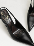 SAM EDELMAN Odette Slingback Pump In Black Leather