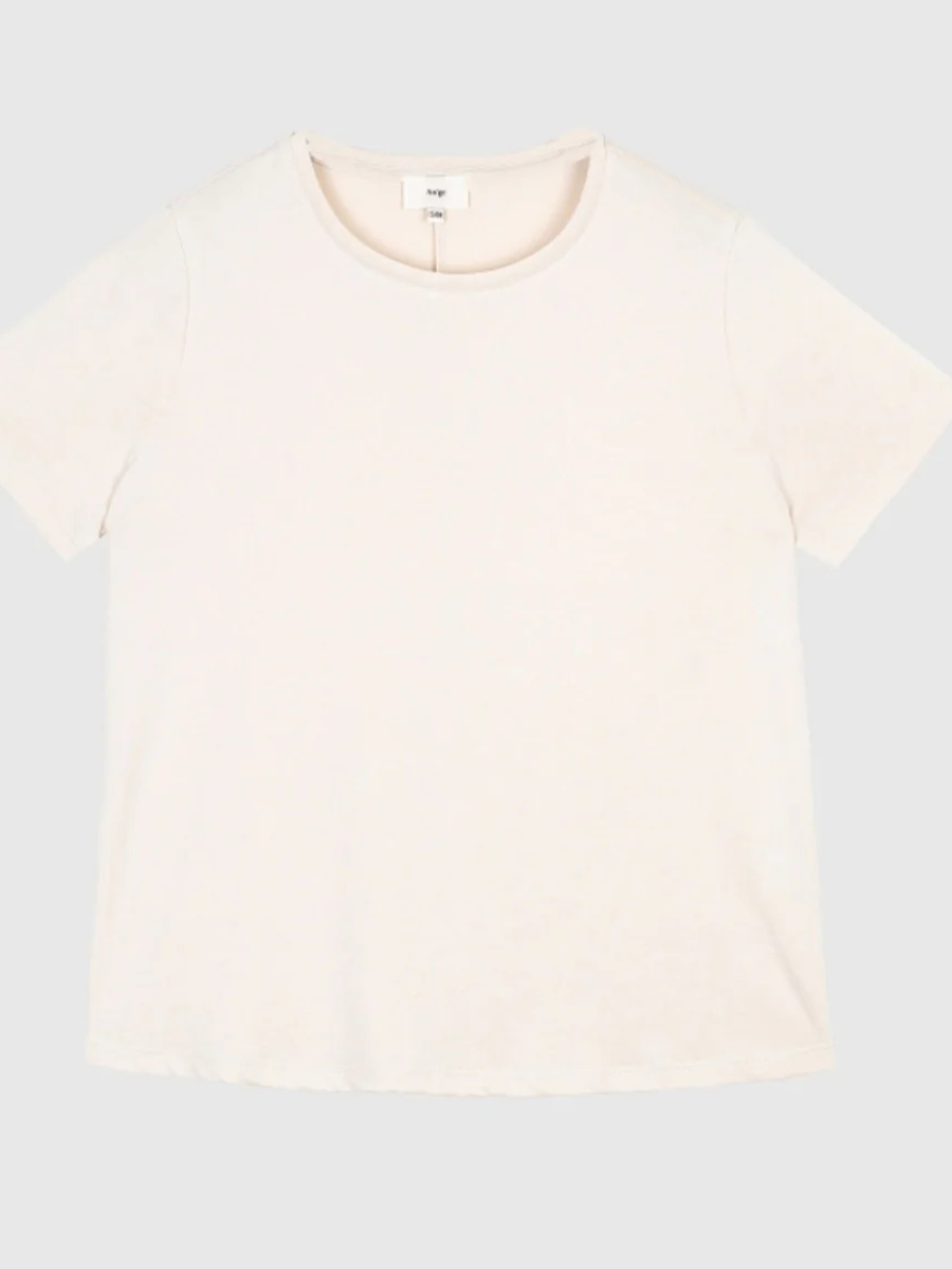ANGE ROUND NECK T-SHIRT IN WHITE