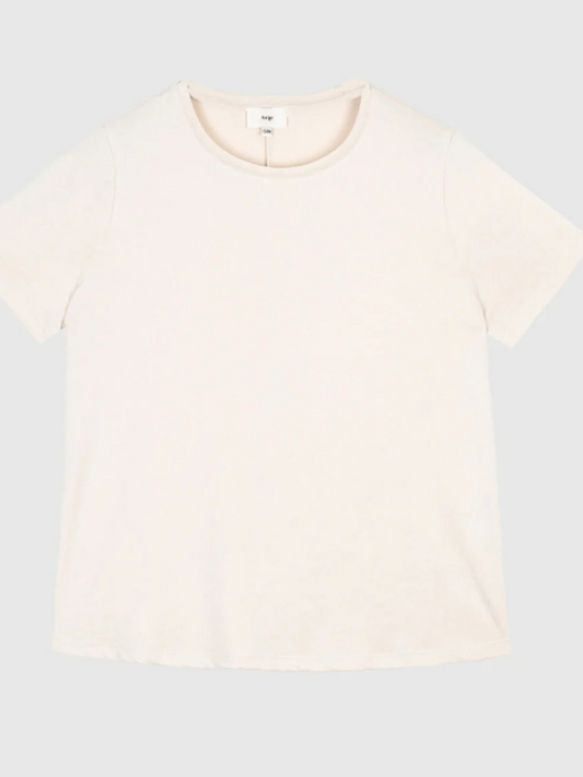 ANGE ROUND NECK T-SHIRT IN WHITE