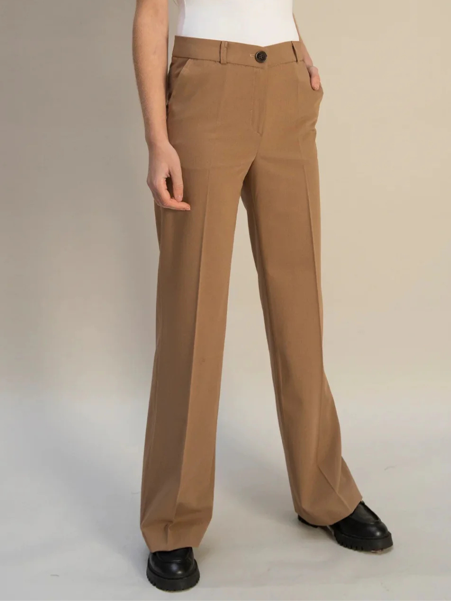 Été Comme Hiver Paris Riviera Tailored Pant In Camel