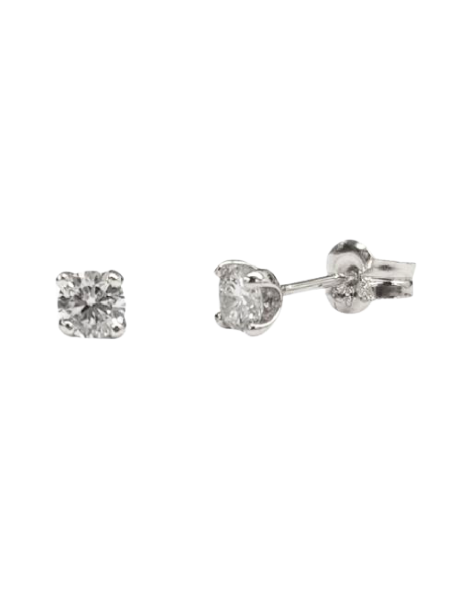 14k עגילי יהלום ווסט זהב