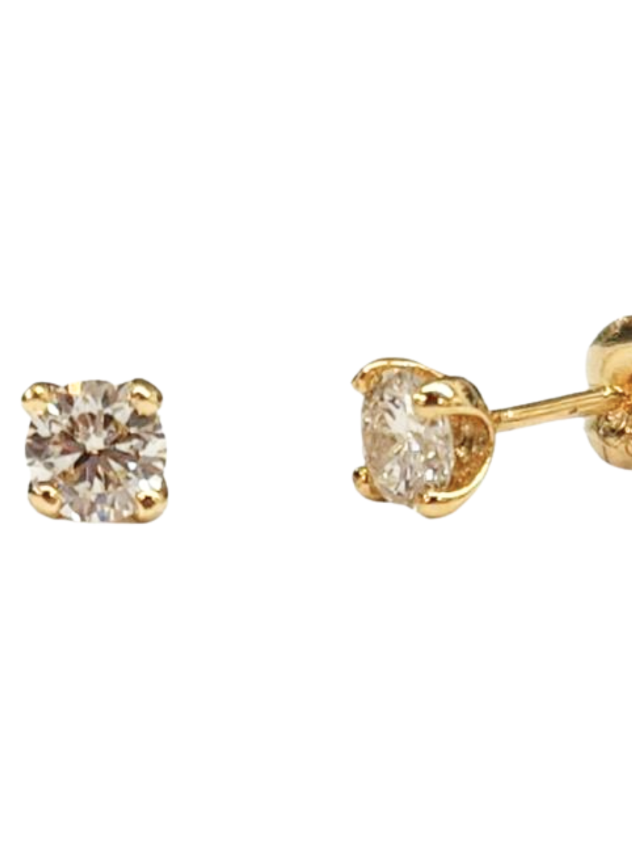 14k עגילי יהלום גדול זהב