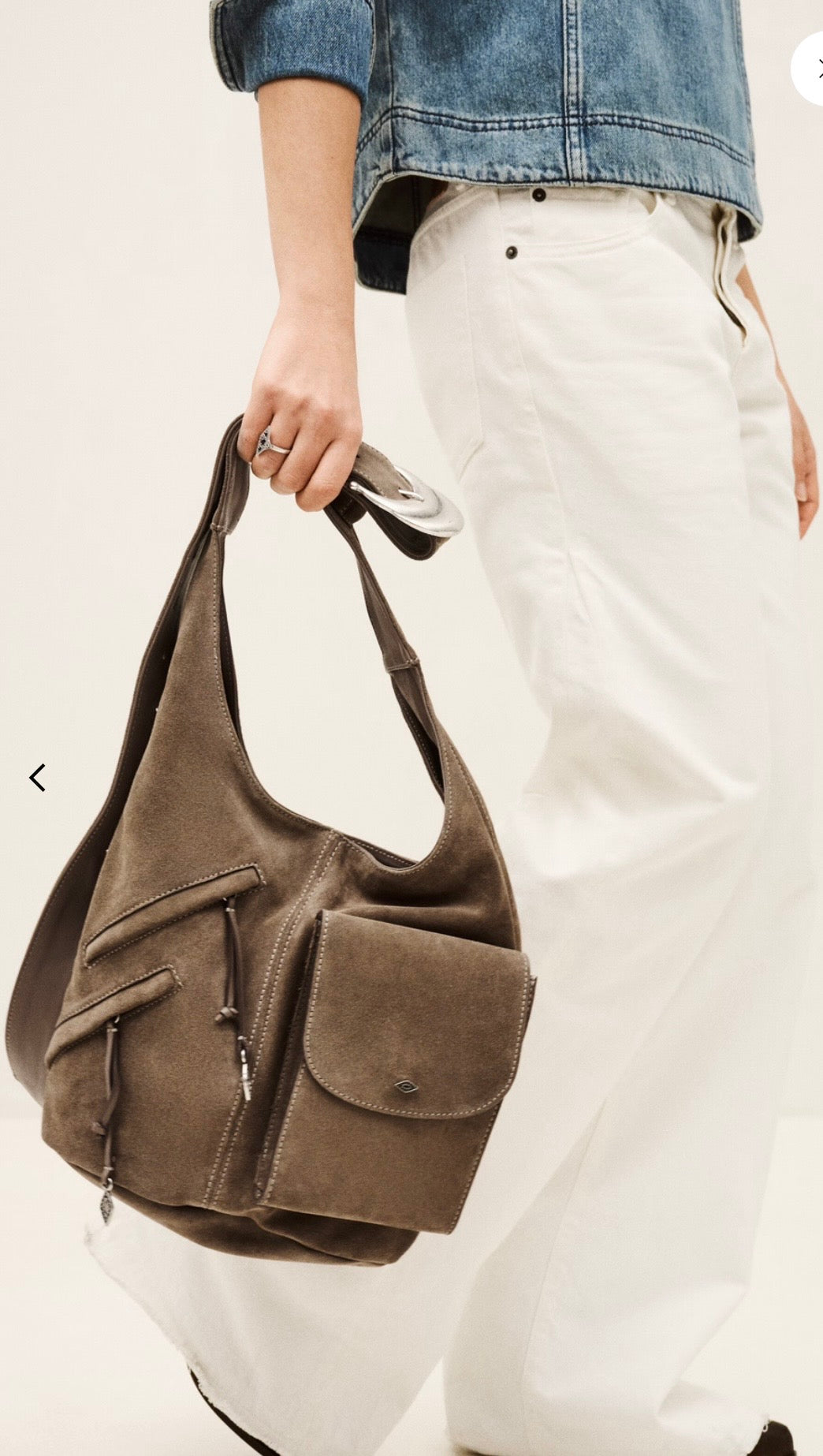 BA&SH YOUYOU suede bucket bag
