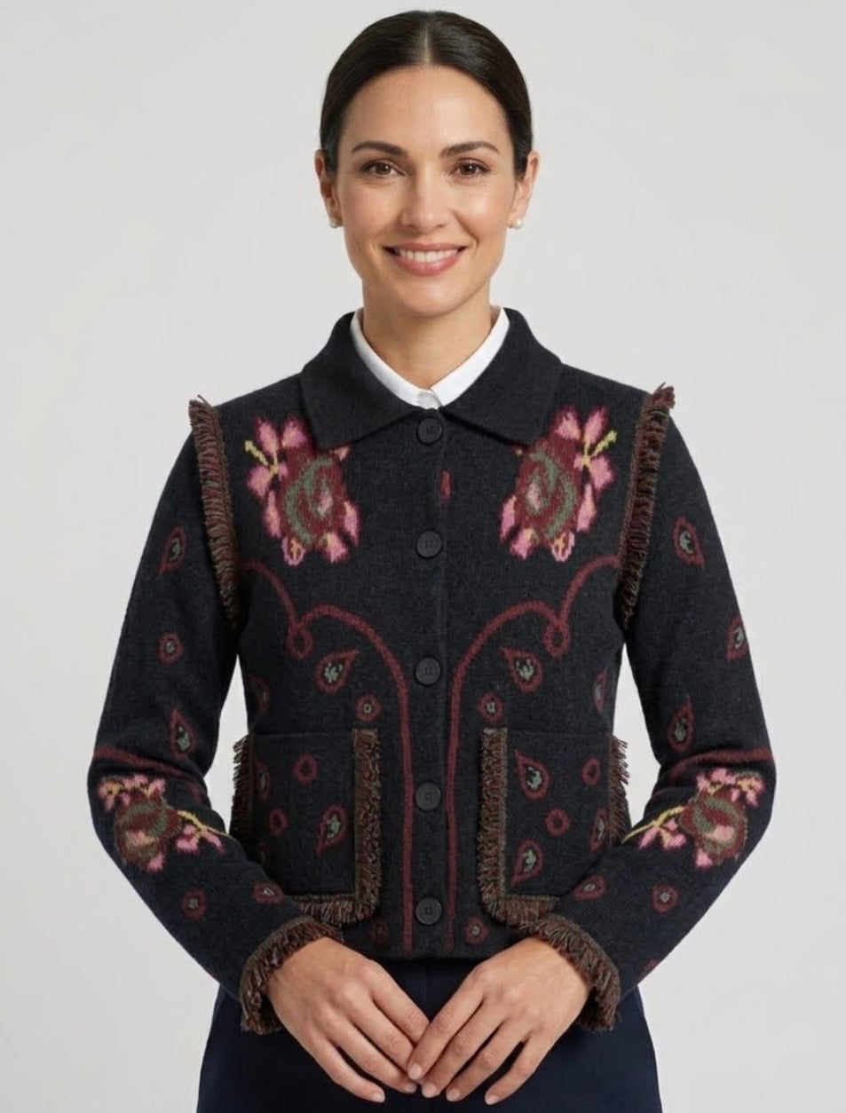ANGE

ANGE NESTY Noir Bohemian Knit Jacket