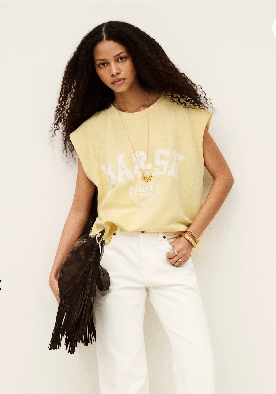 BA&SH Beata Sweat Yellow