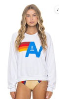 LOGO RELAXED CREW SWEATSHIRT - WHITE
