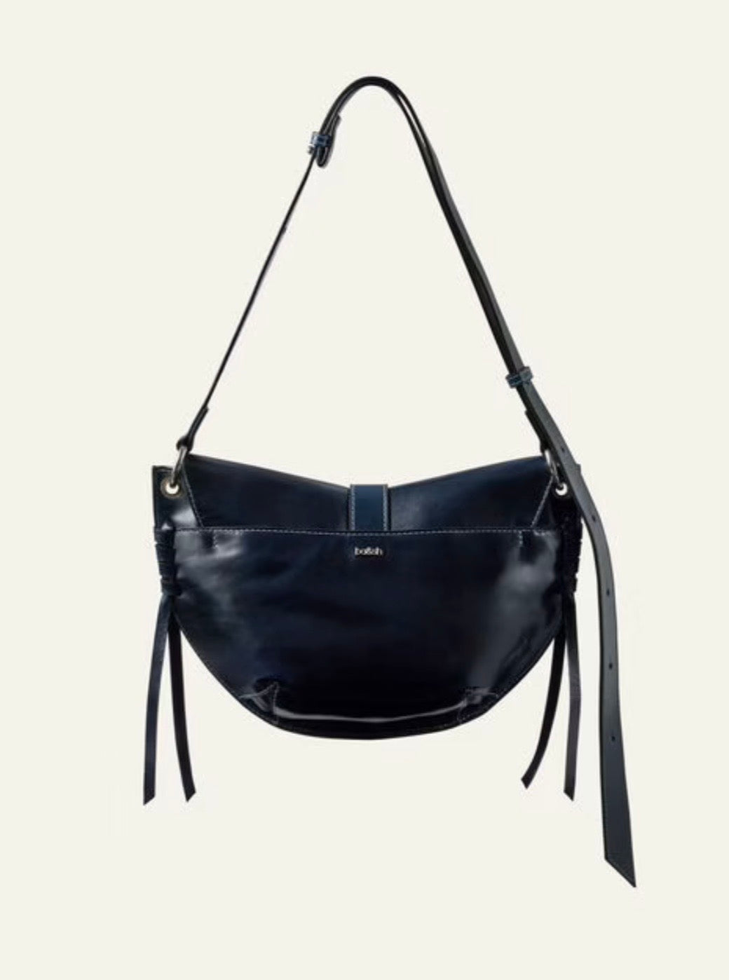 BA&SH YouYou SADDLE BAG  blue Leather