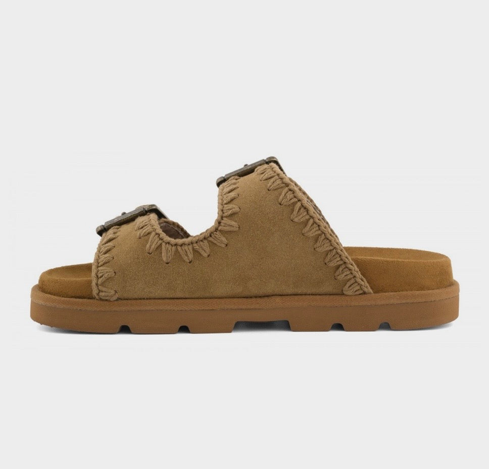 MOU Bio Sandal Two Buckles dpbro Suede