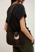 BA&SH YOUYOU suede hobo bag