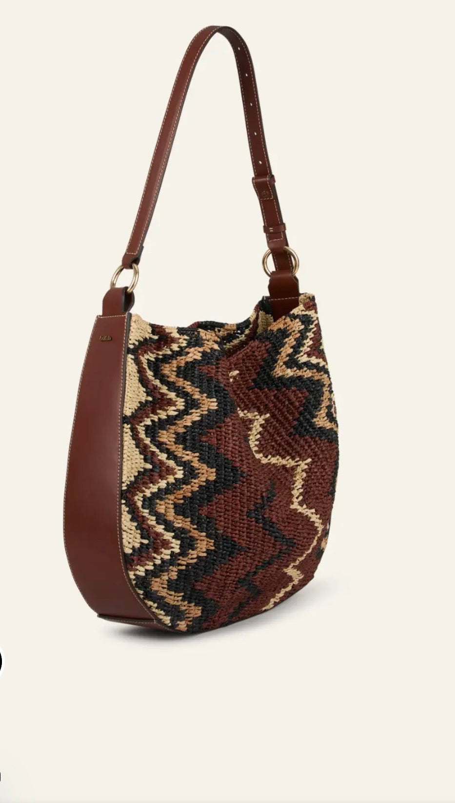 BA&SH ARYA raffia hobobag