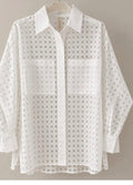 EXETERA

Exetera White Sheer Square-Textured Shirt