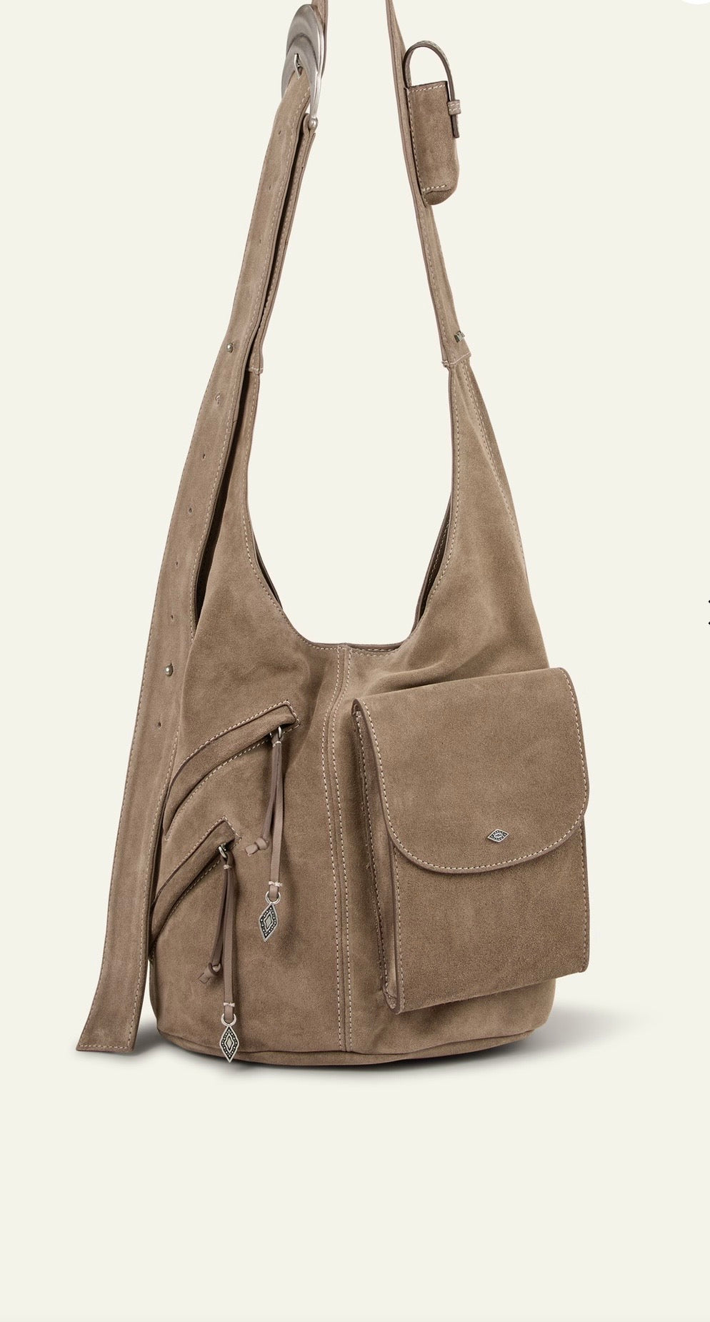 BA&SH YOUYOU suede bucket bag
