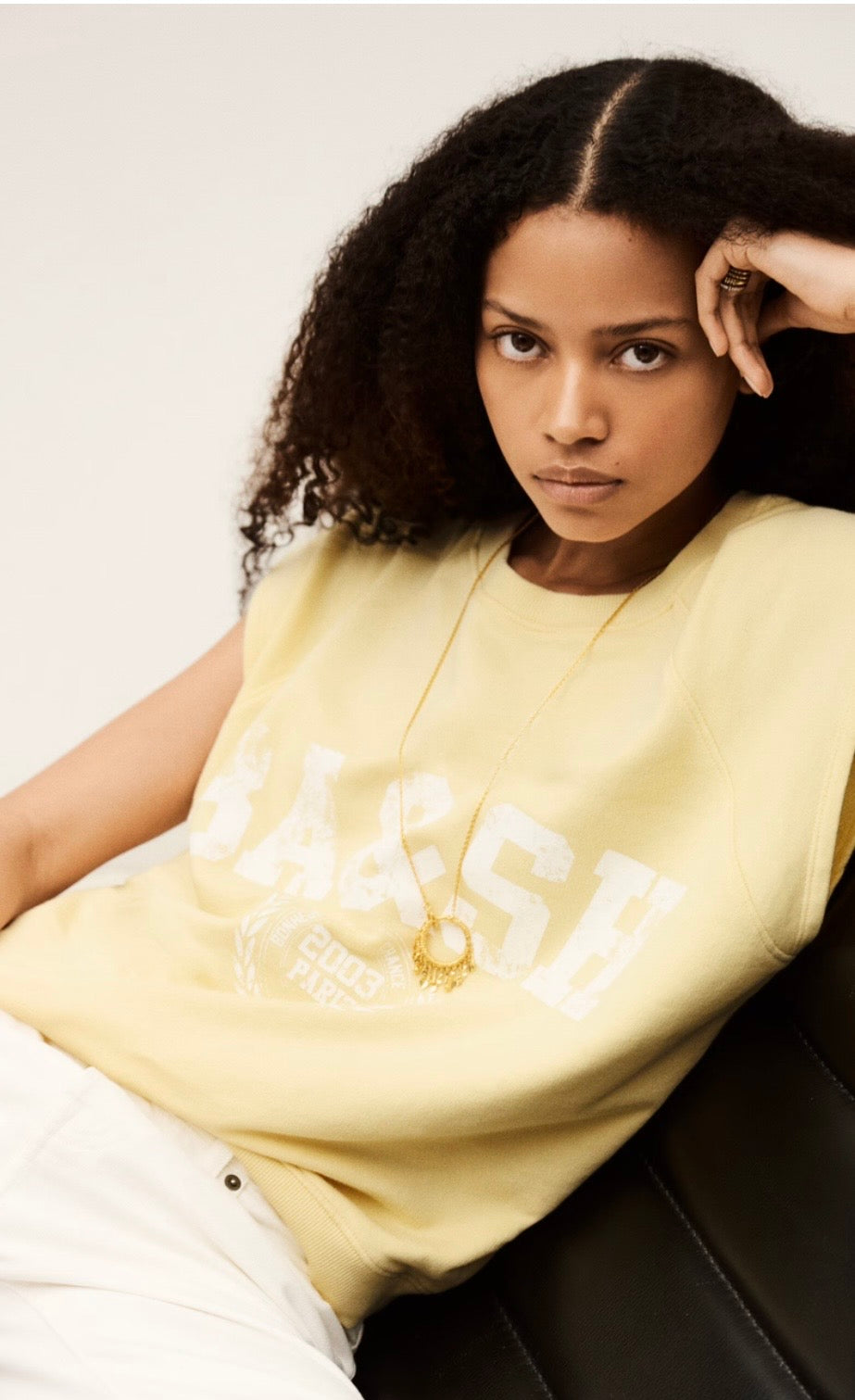 BA&SH Beata Sweat Yellow