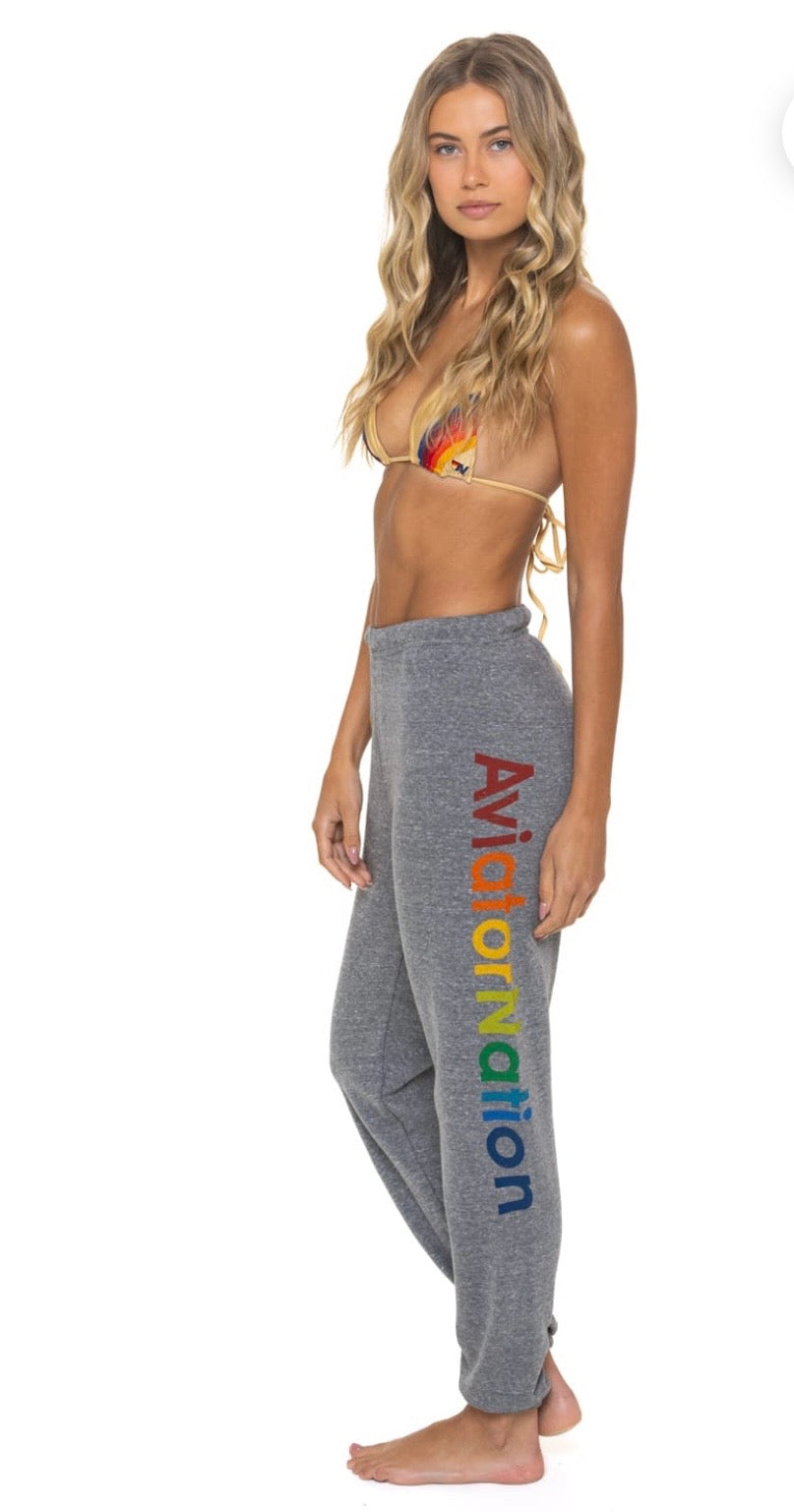 AVIATOR NATION VENICE SWEATPANTS - HEATHER GREY