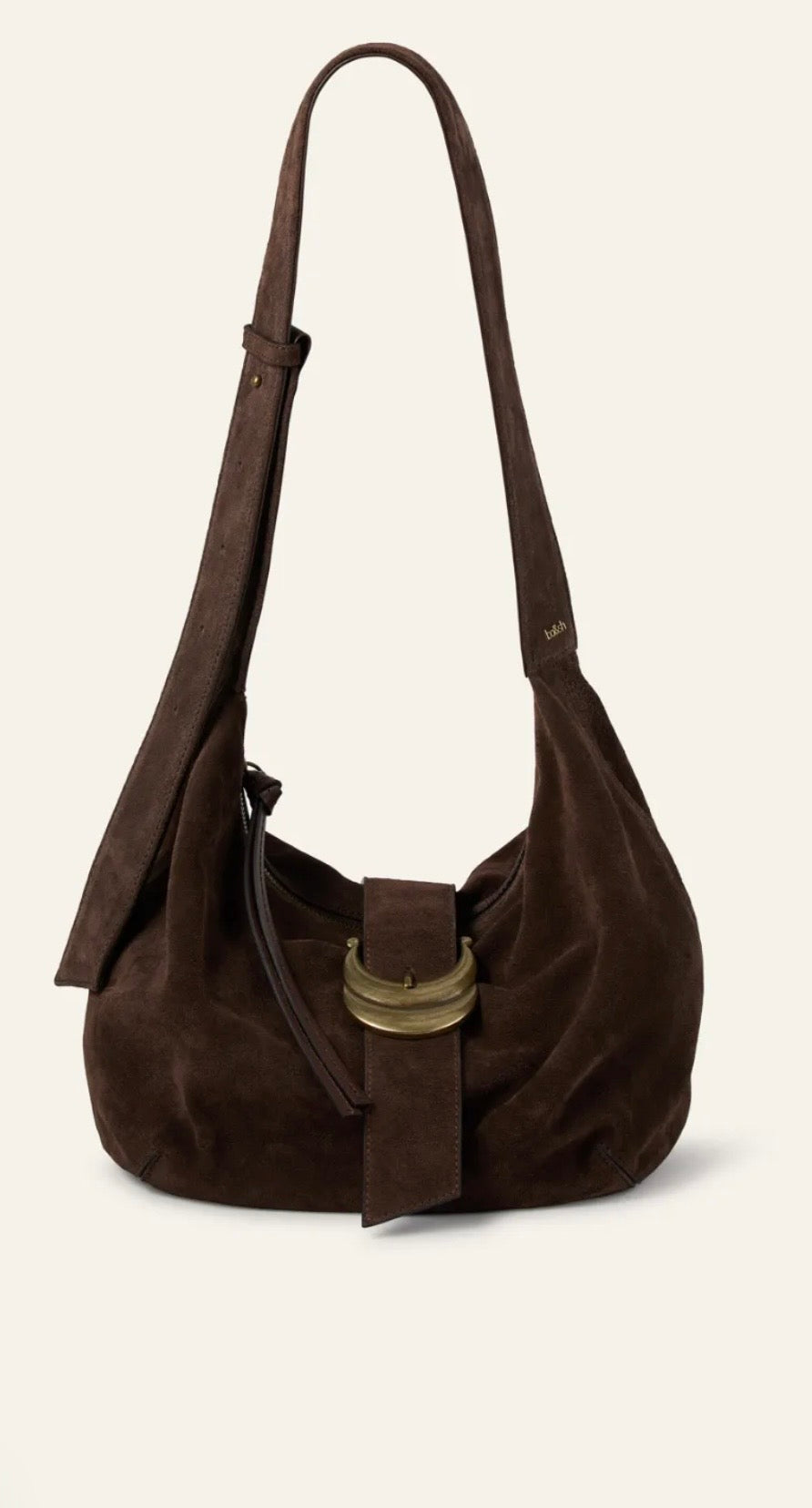BA&SH YOUYOU suede hobo bag