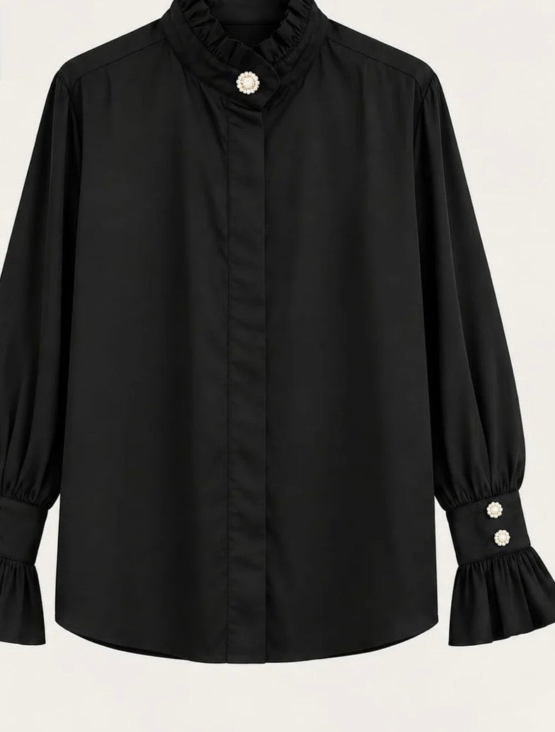 EXETERA

Exetera Black Ruffle Blouse