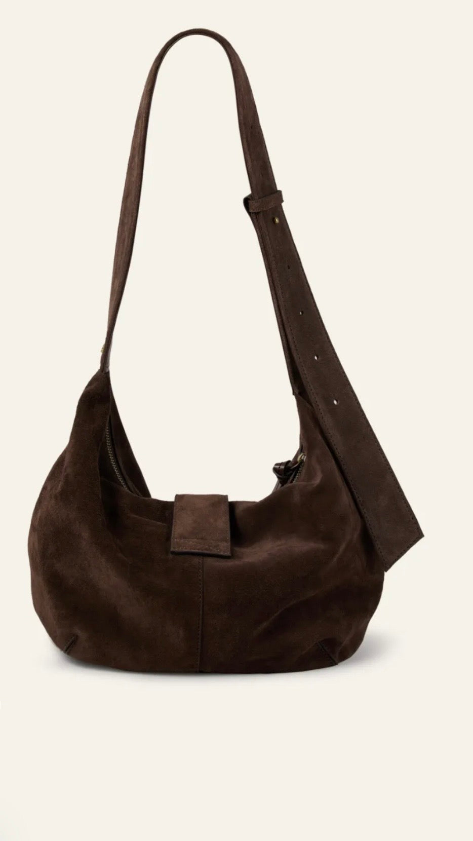 BA&SH YOUYOU suede hobo bag