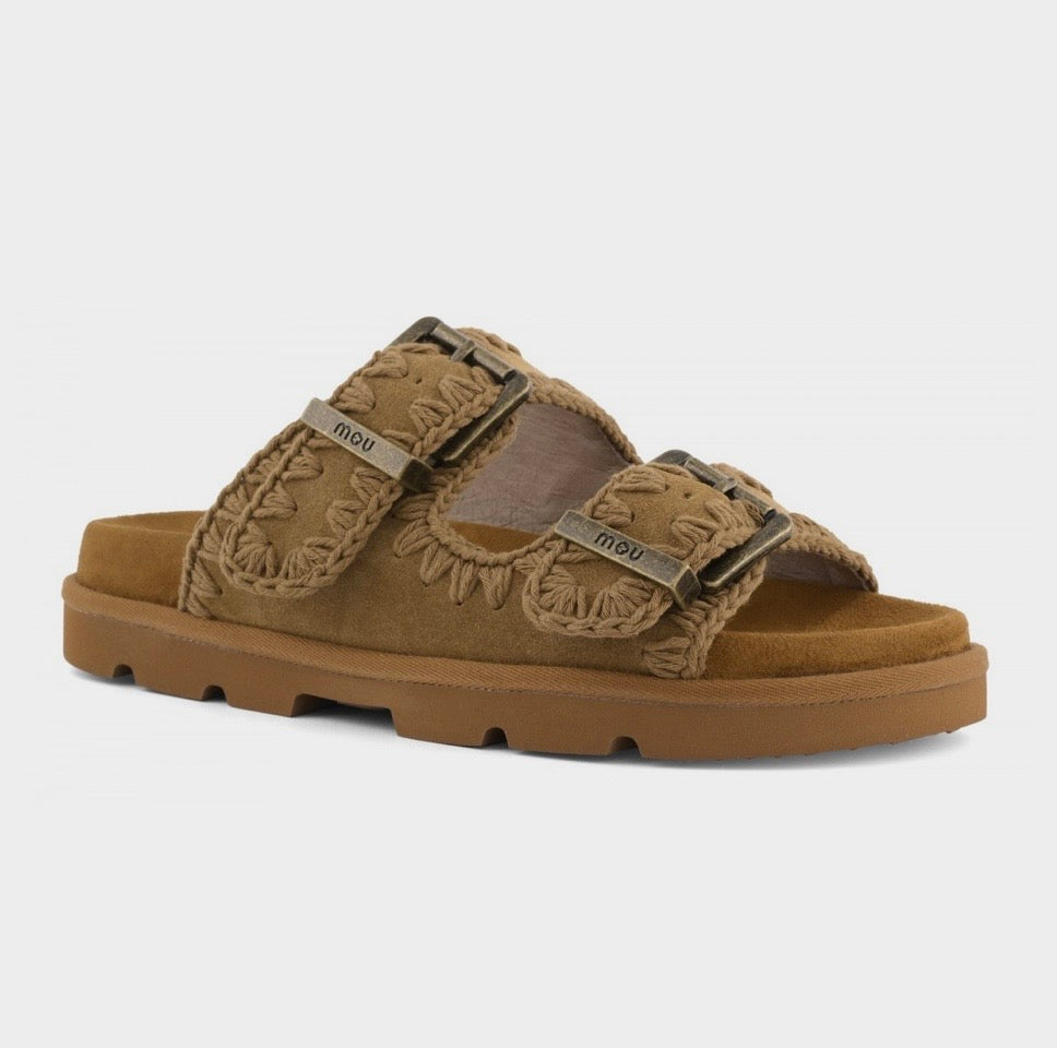 MOU Bio Sandal Two Buckles dpbro Suede