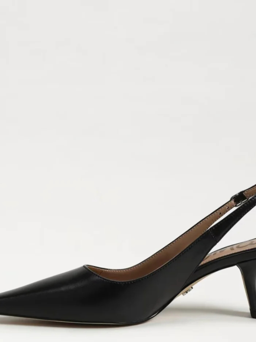 SAM EDELMAN Bianka Slingback Pump In Black Leather