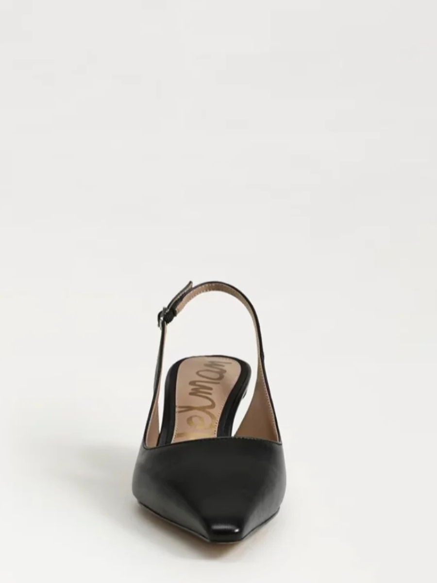SAM EDELMAN Bianka Slingback Pump In Black Leather