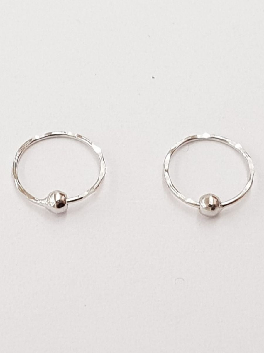 14K חישוק חיתוכי לייזר זהב לבן