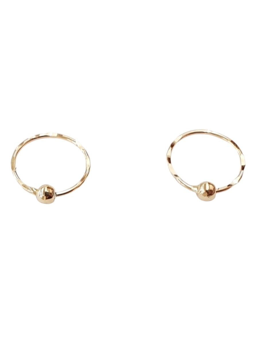 14K חישוק חיתוכי לייזר זהב צהוב