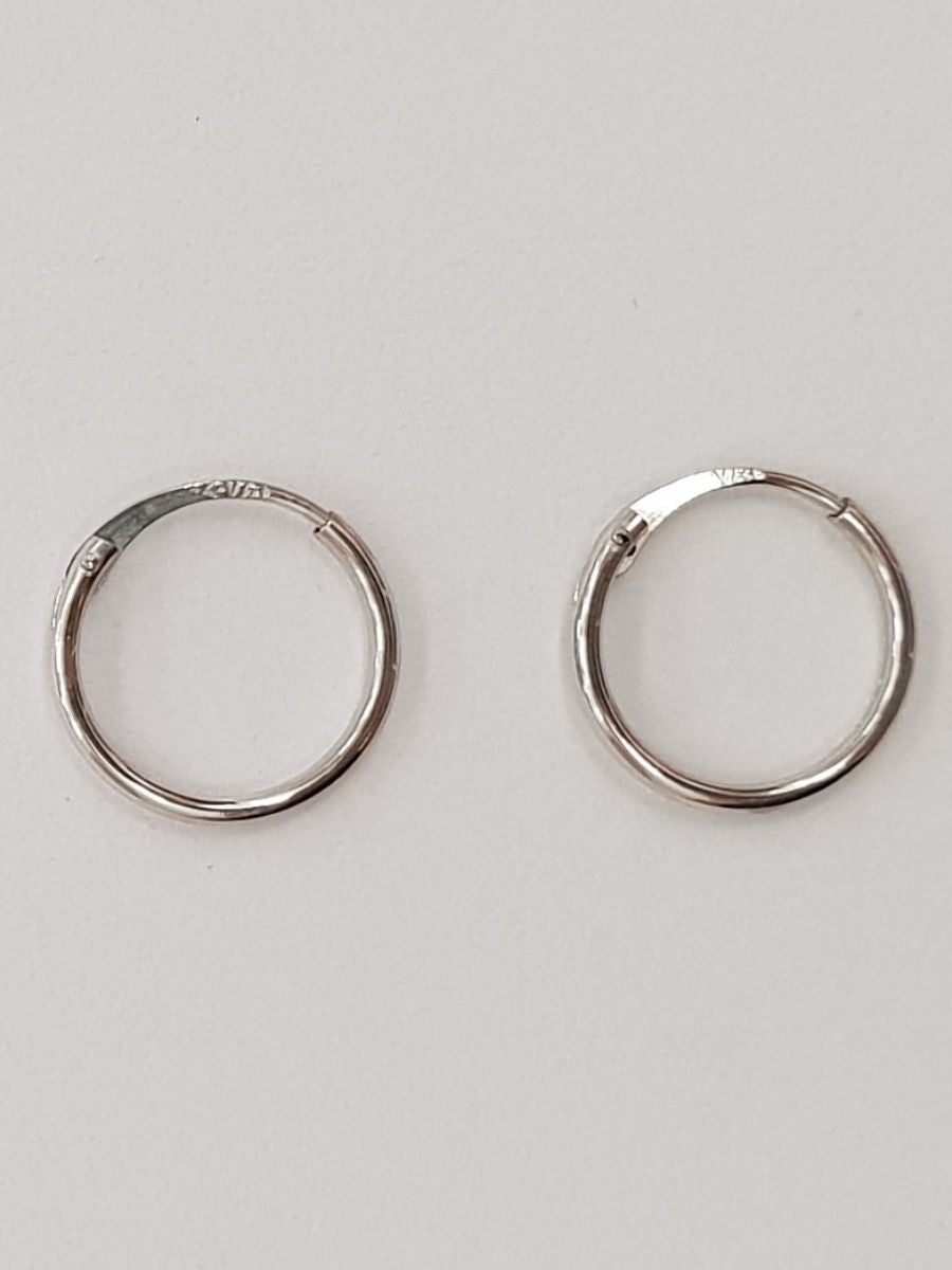 14K חישוק חלק עבה זהב לבן