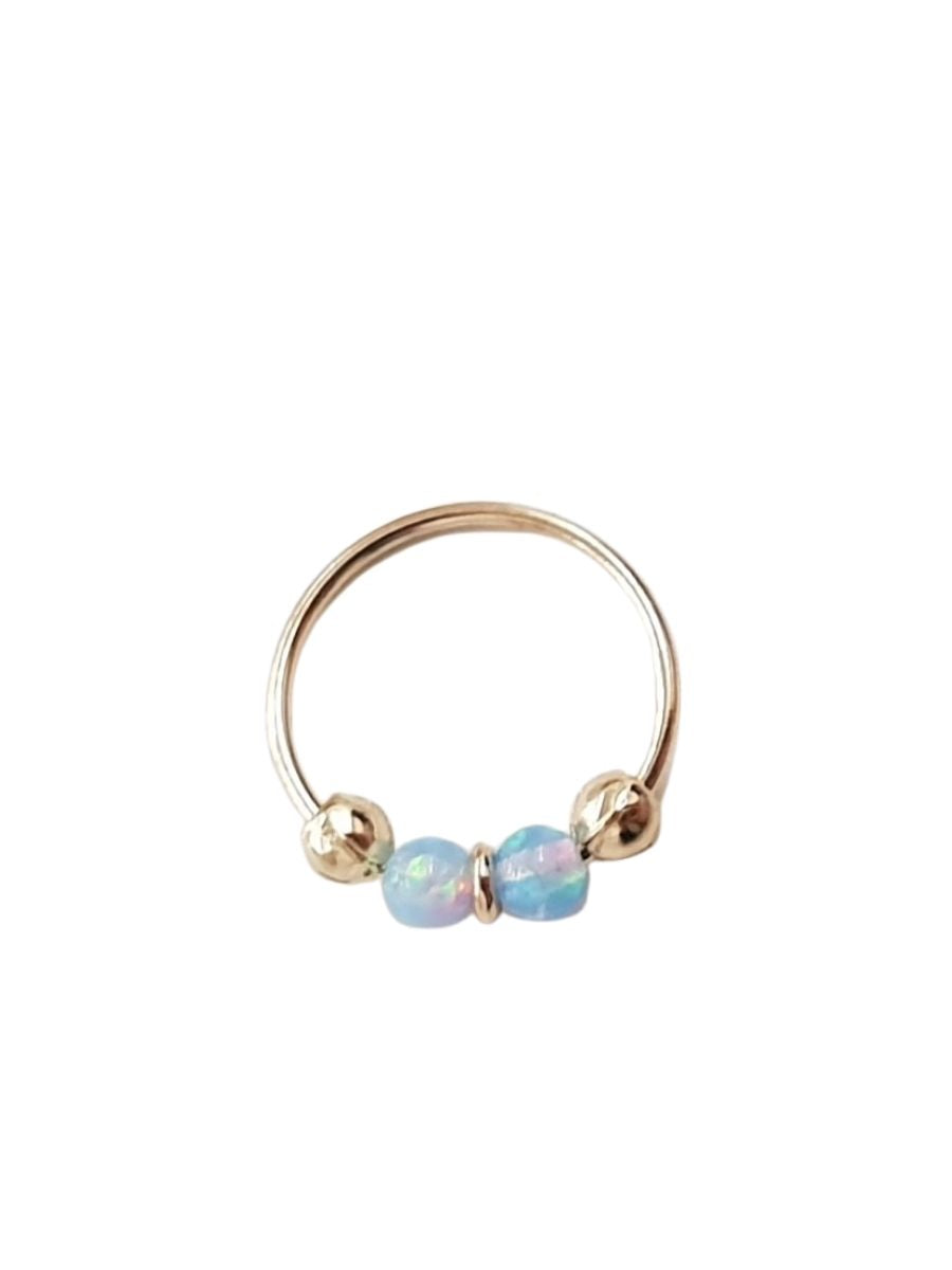 14K חישוקי אופל זהב