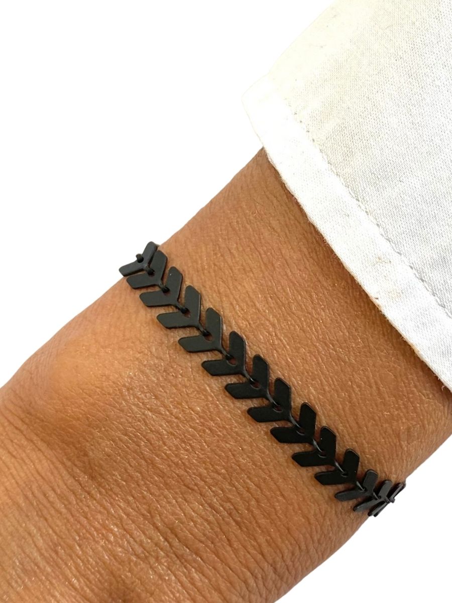 צמיד עלים פחם