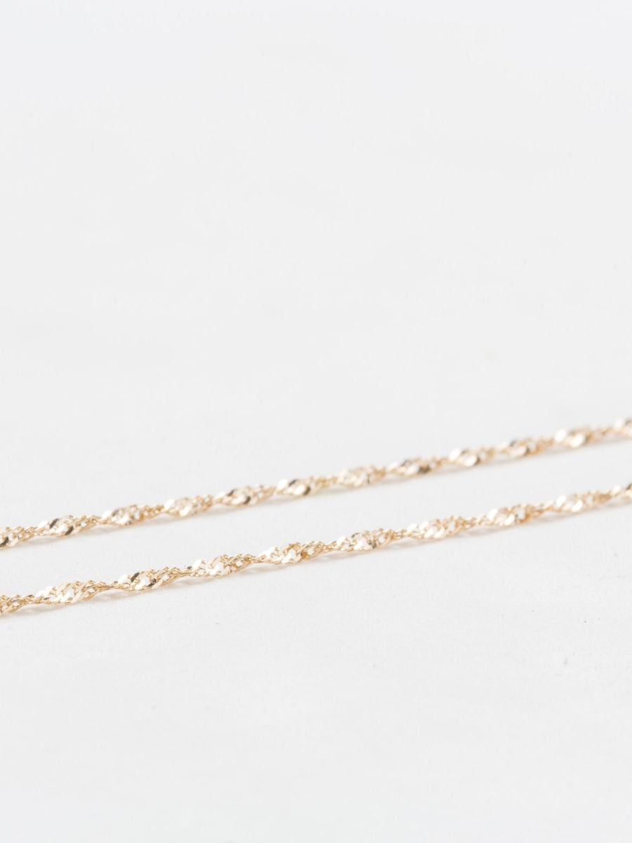 14K שרשרת סינגפור זהב