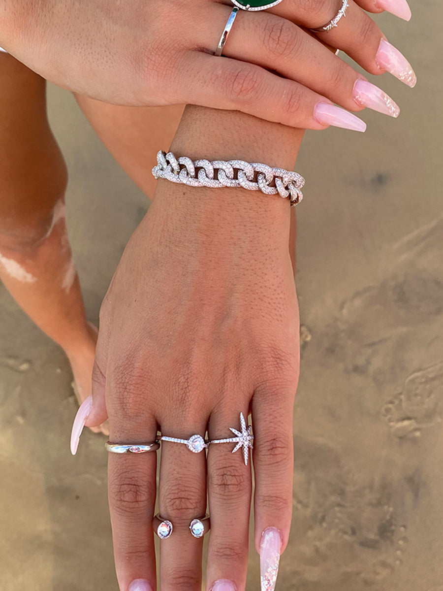 צמיד גורמט משובץ זירקונים