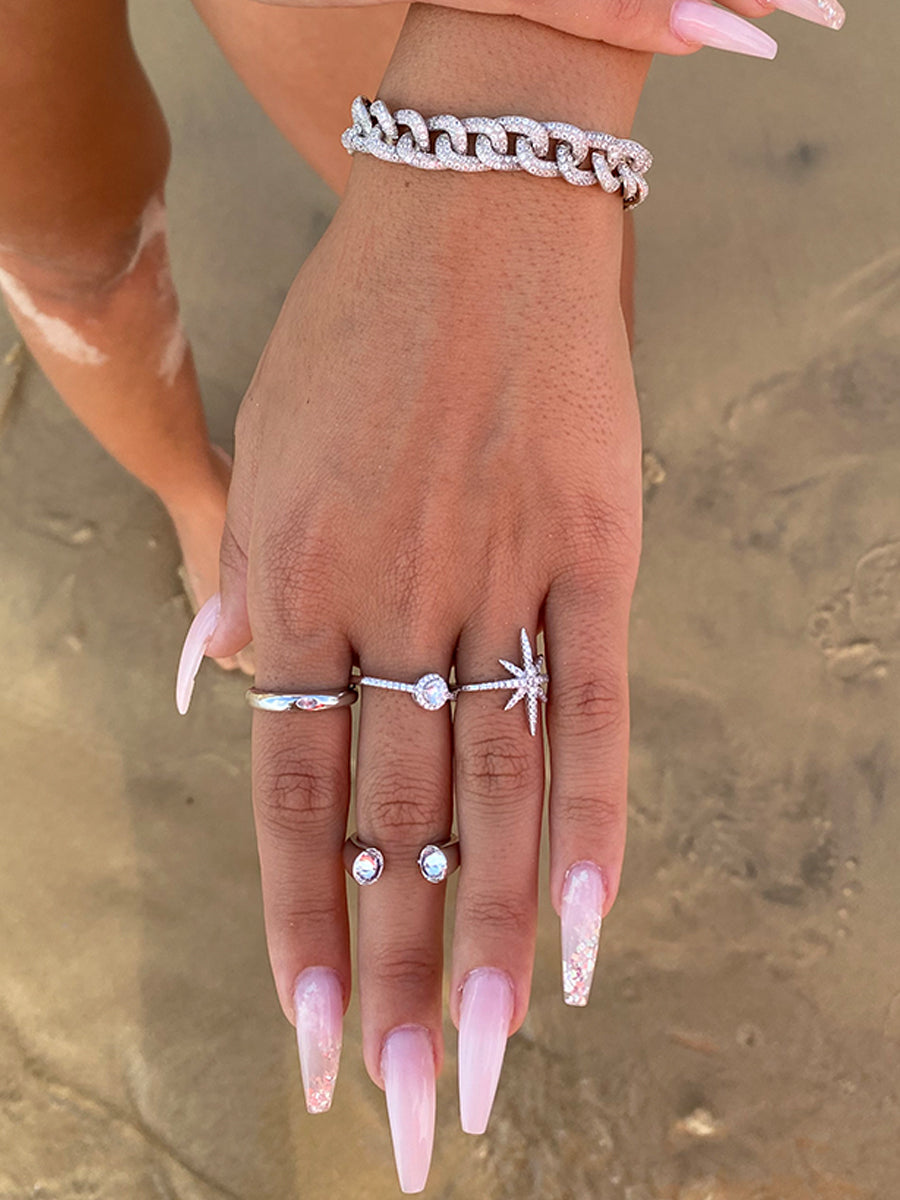 טבעת פירסינג זירקונים